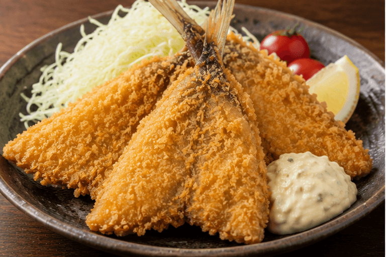 Japanese horse mackerel: Aji fry — breaded horse mackerel