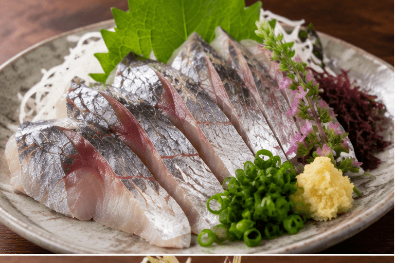 Japanese horse mackerel: Sashimi / thin-sliced raw fish