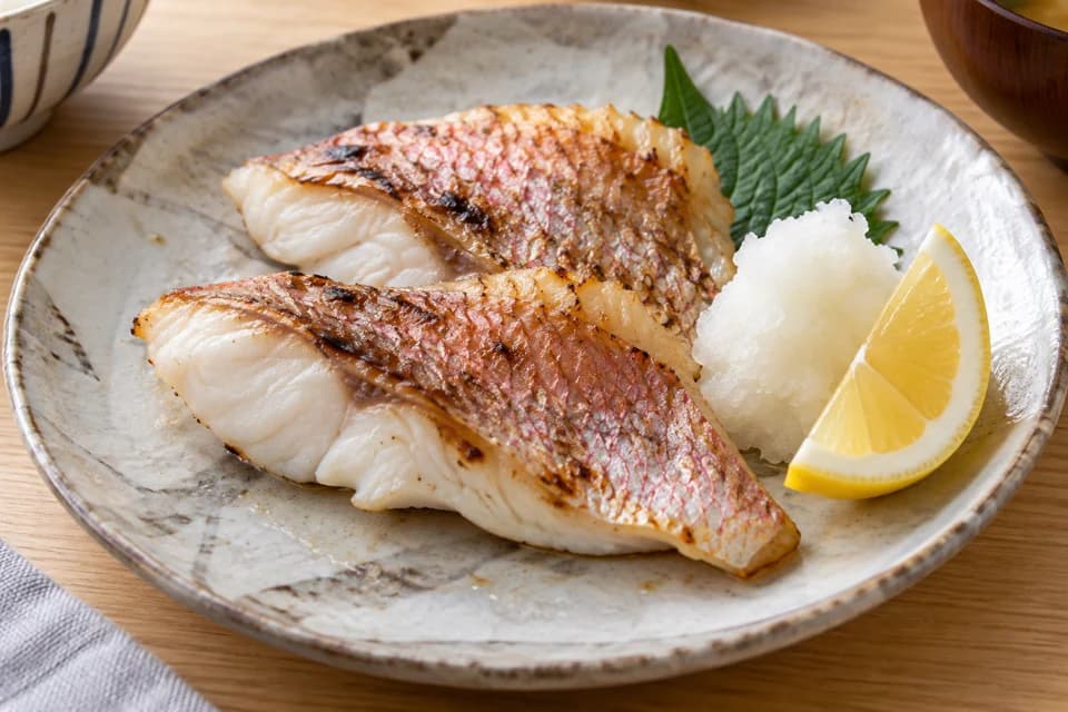 チダイの塩焼き