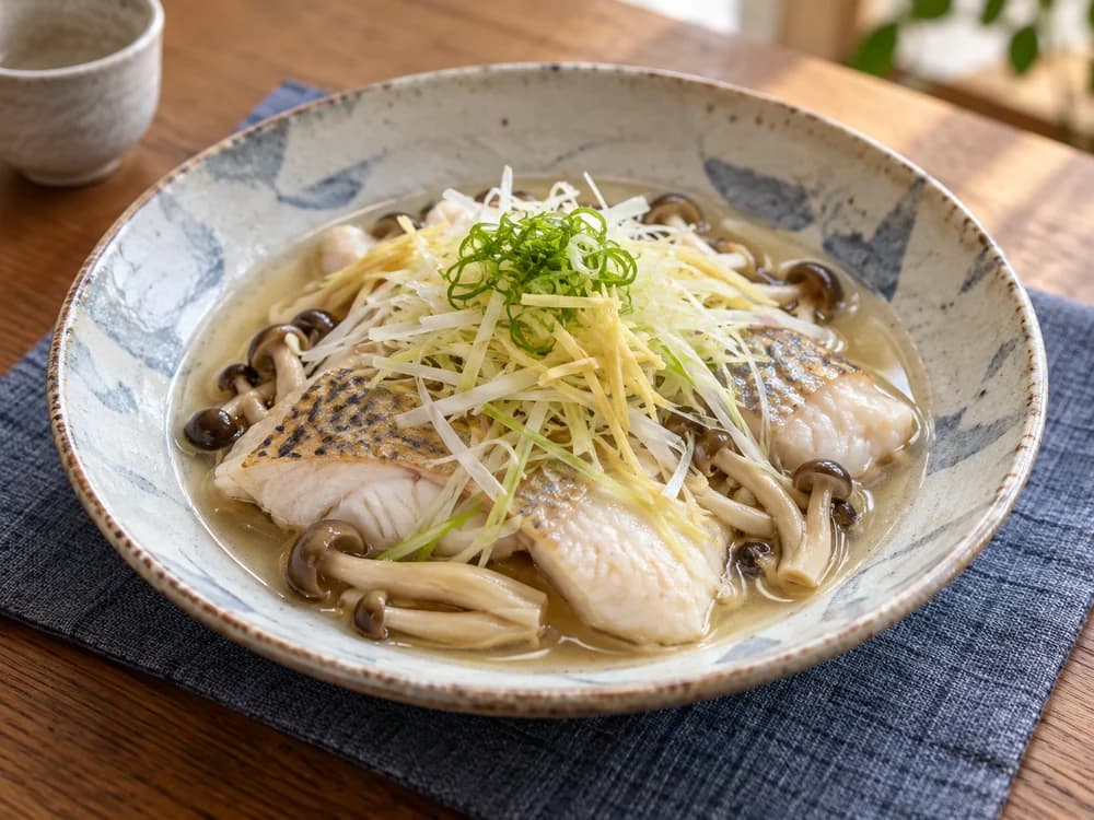 ハマフエフキの酒蒸し