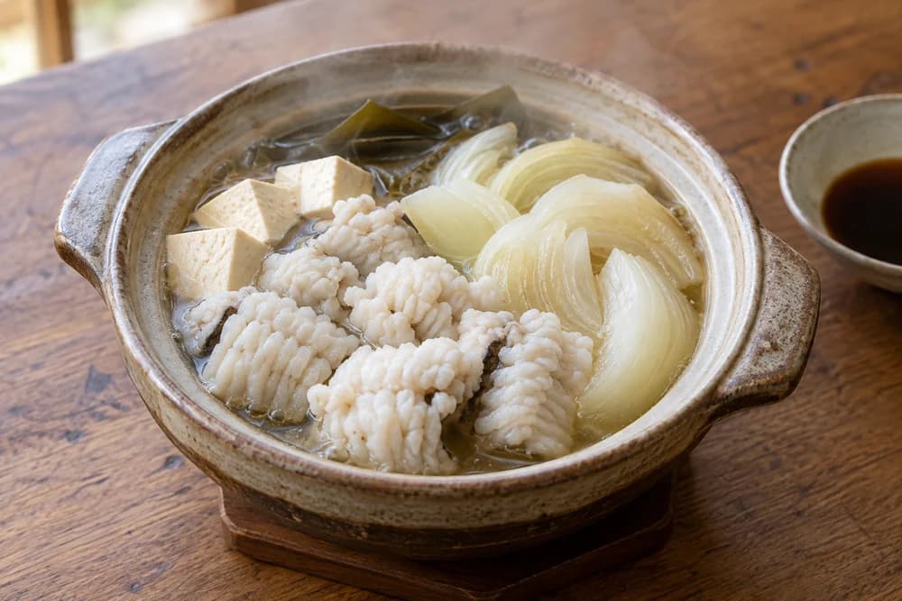 ハモのハモと玉ねぎの鍋