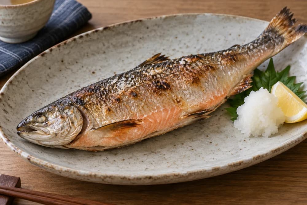 ヒメマスの塩焼き