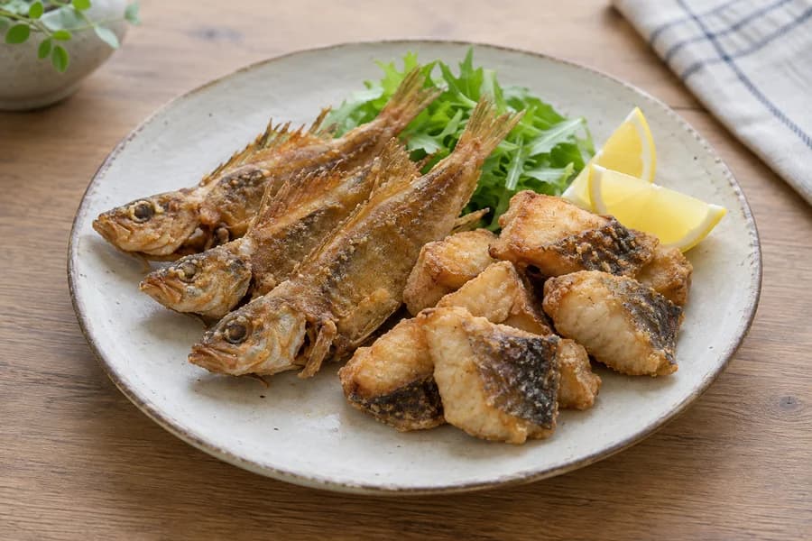 ホシササノハベラの唐揚げ