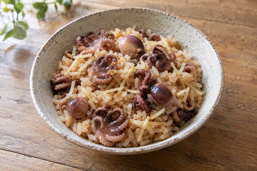 イイダコの炊き込みご飯