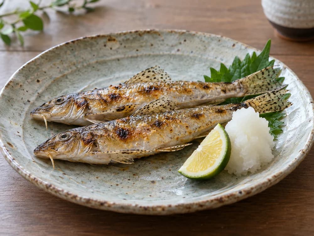 カマツカの塩焼き