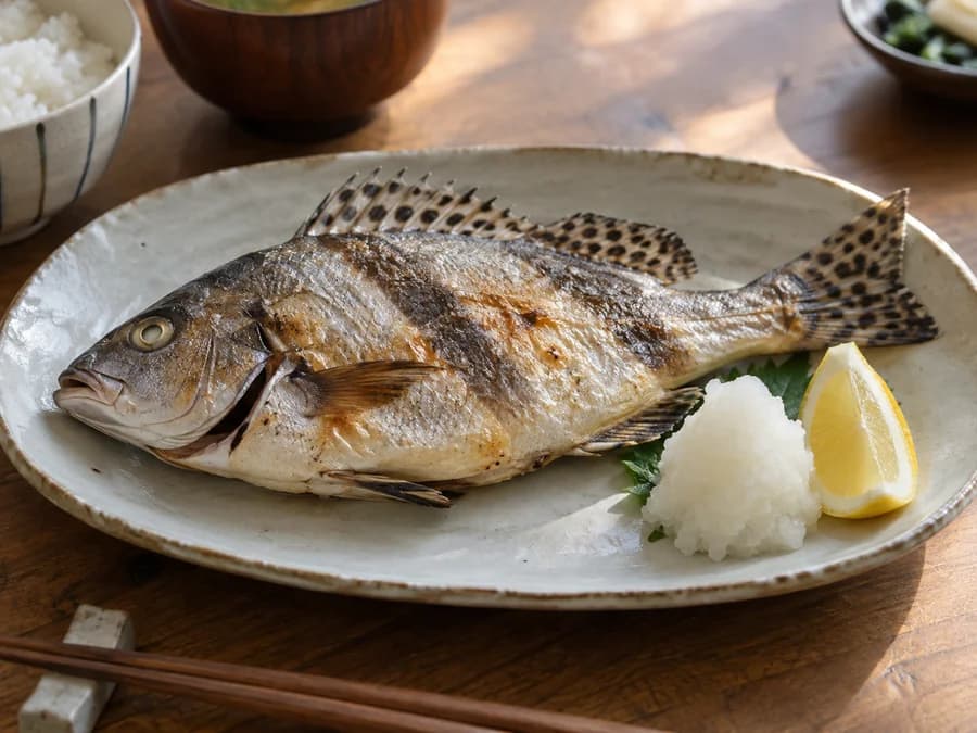 コショウダイの塩焼き