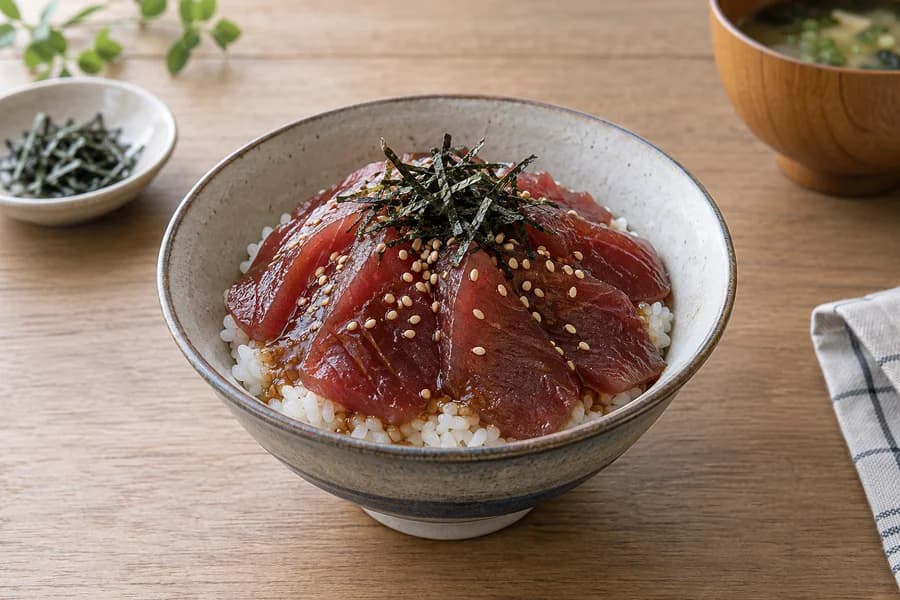 クロマグロの赤身の漬け丼