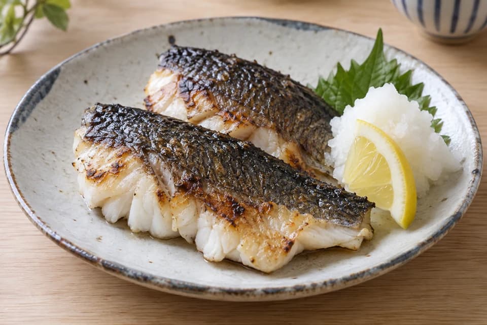 クロメジナの塩焼き