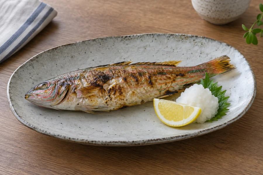 キュウセンの塩焼き