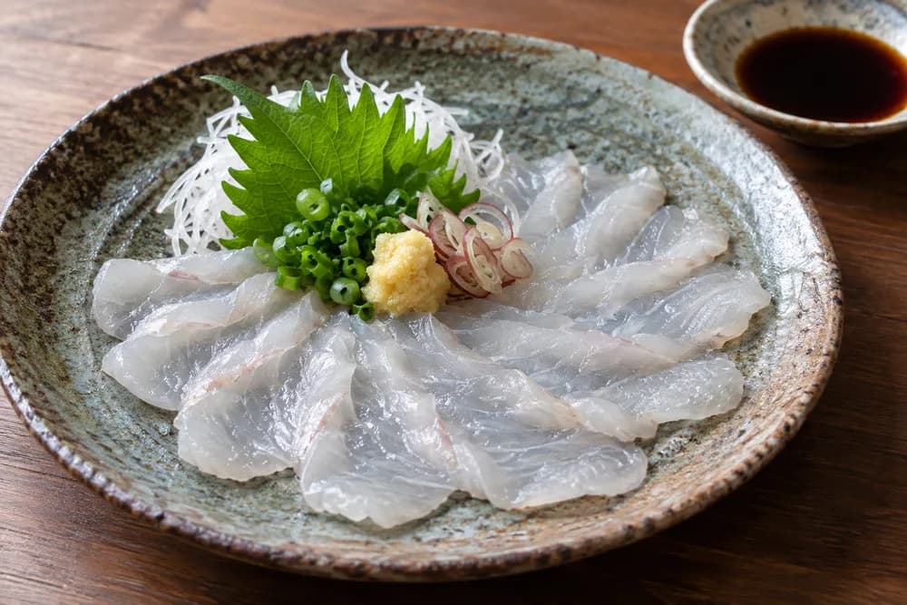 マゴチの刺身・薄造り