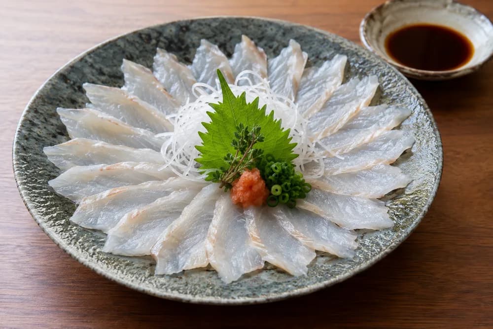 マコガレイの刺身・薄造り