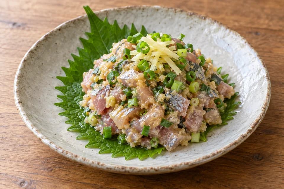 マルアジのなめろう