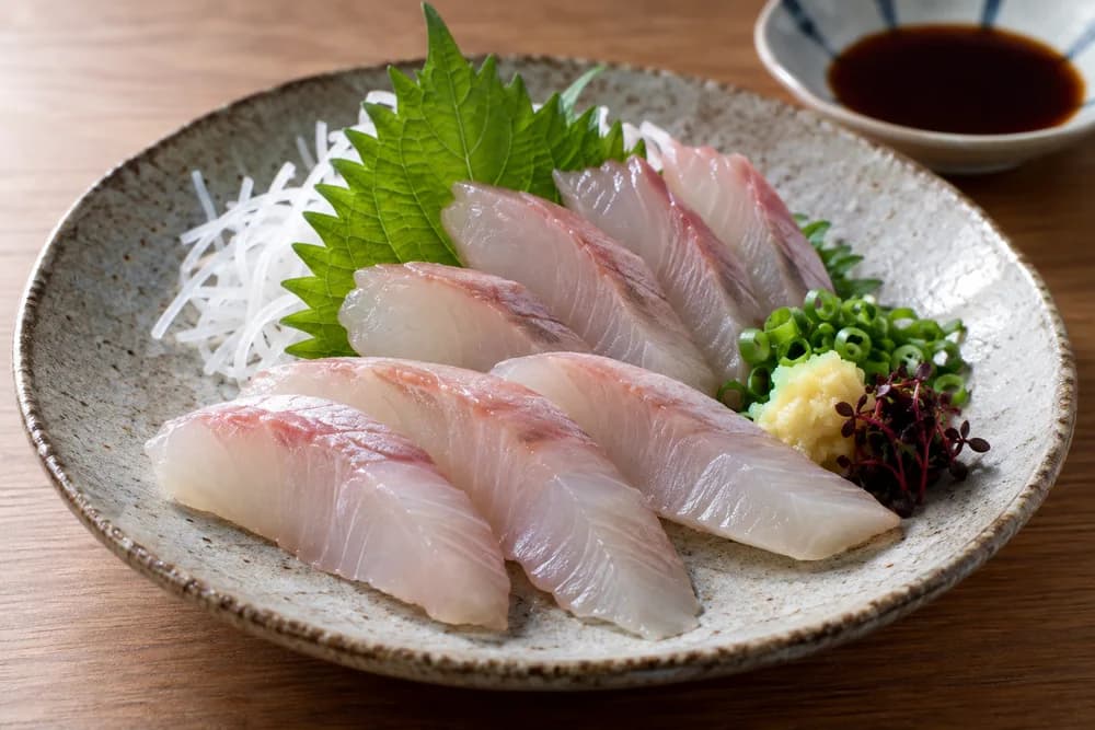 Japanese rockfish: Sashimi / thin-sliced raw fish