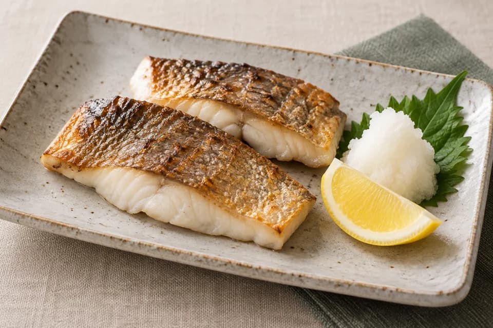 ニベの塩焼き