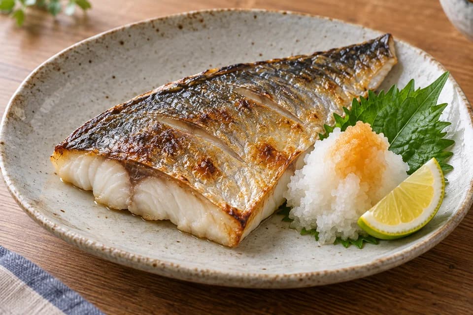シマアジの塩焼き