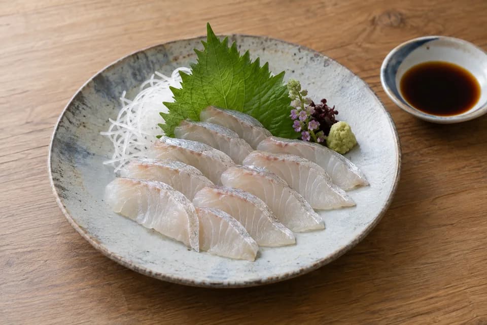シログチの刺身・薄造り