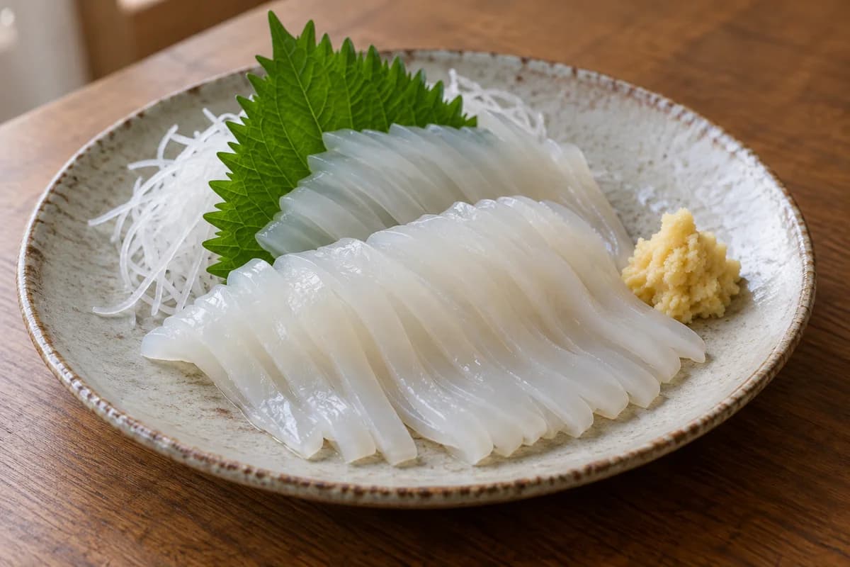 スルメイカのイカ刺し