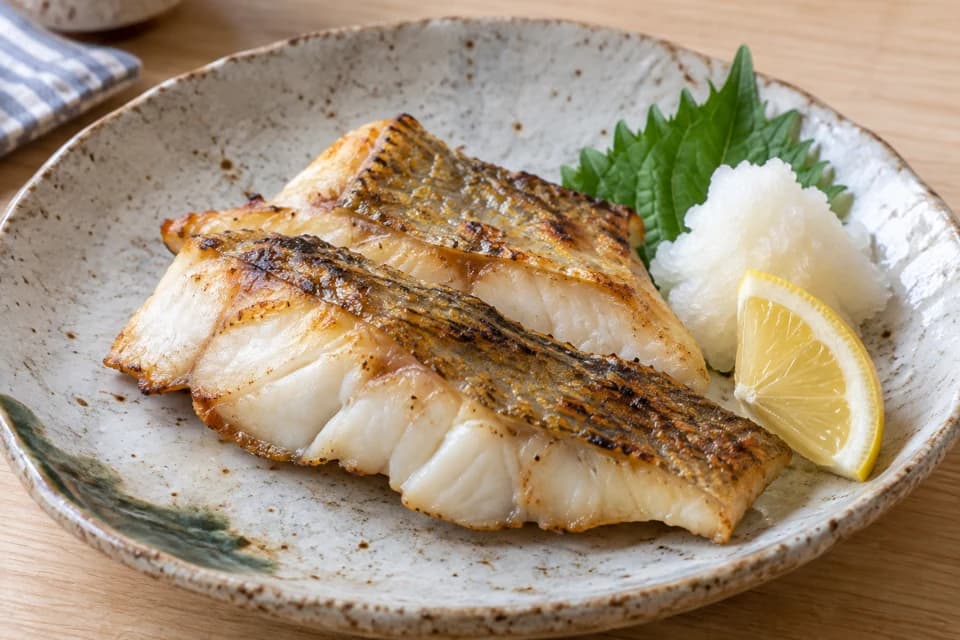 タケノコメバルの塩焼き