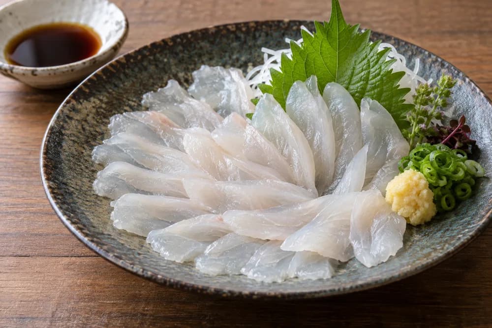 ウマヅラハギの刺身・薄造り