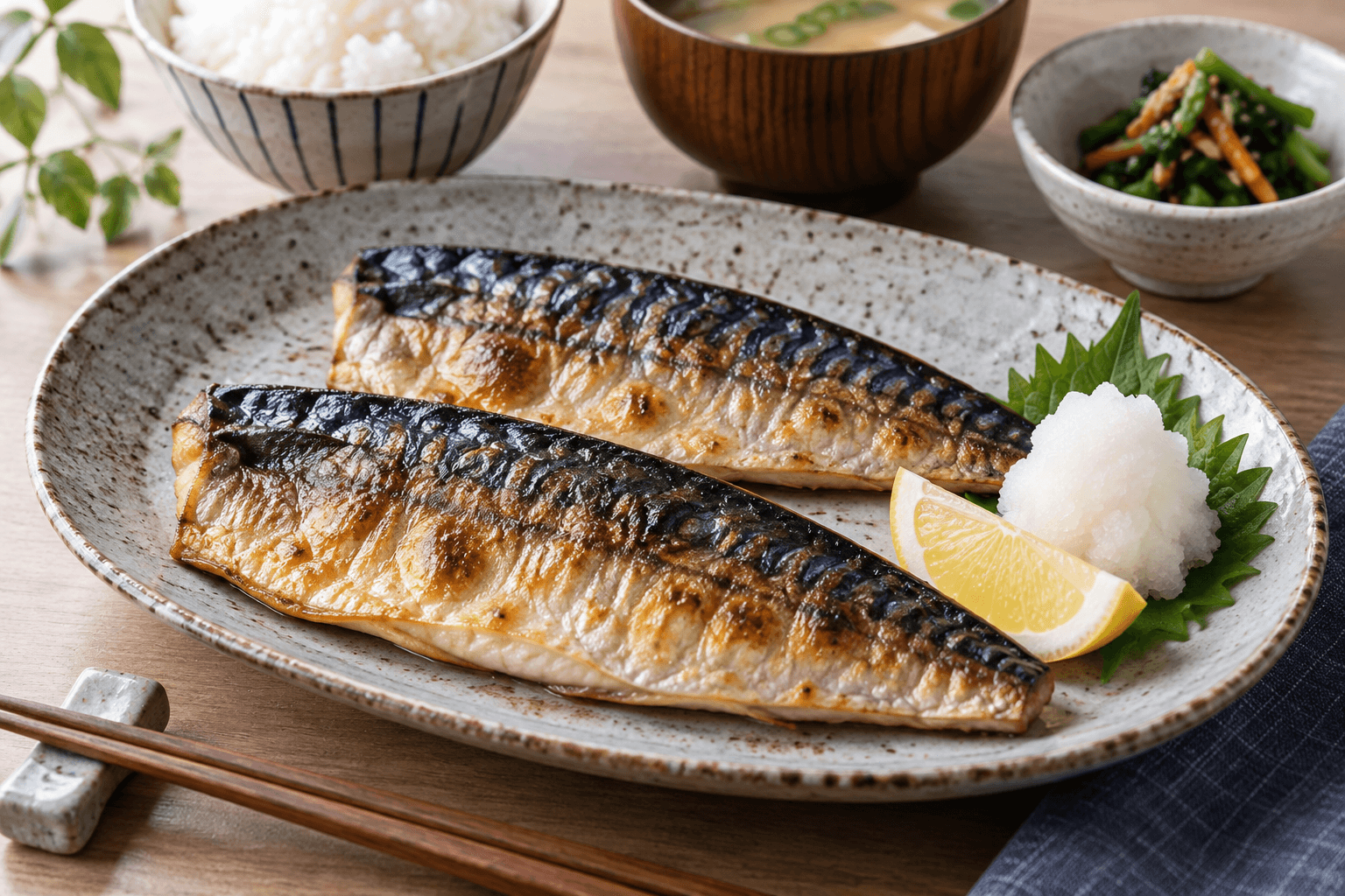 ゴマサバの塩焼き