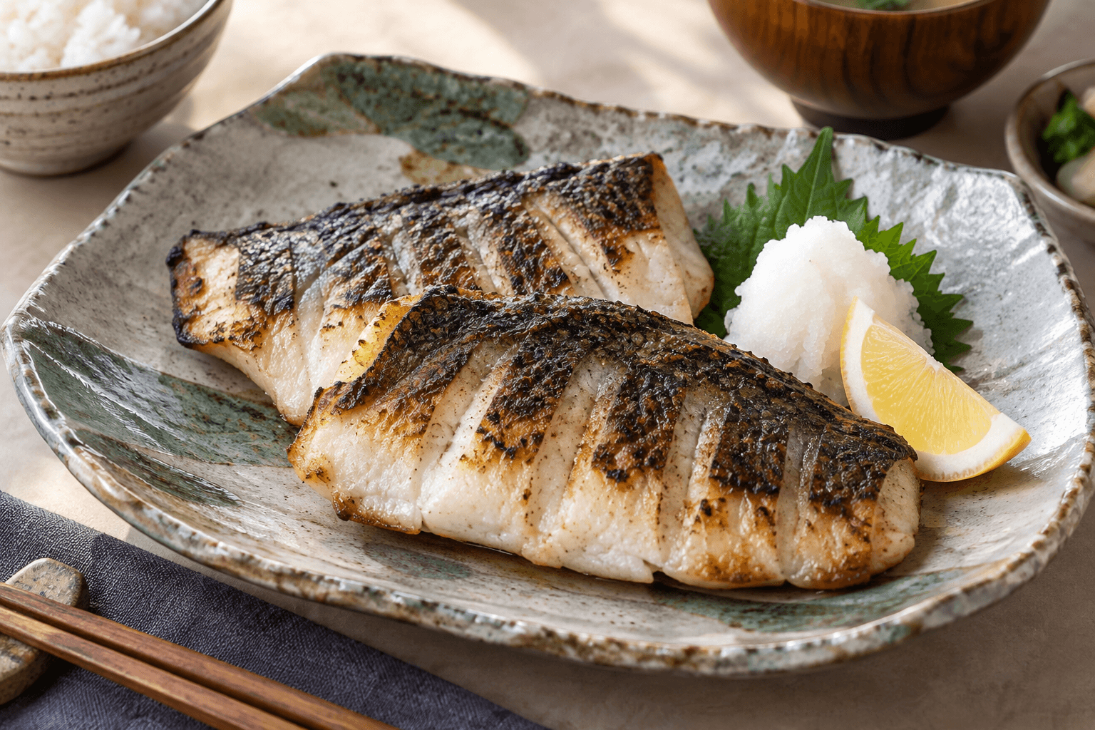 イシダイの塩焼き