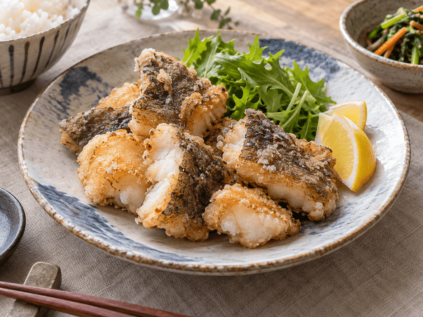 イシガレイの唐揚げ