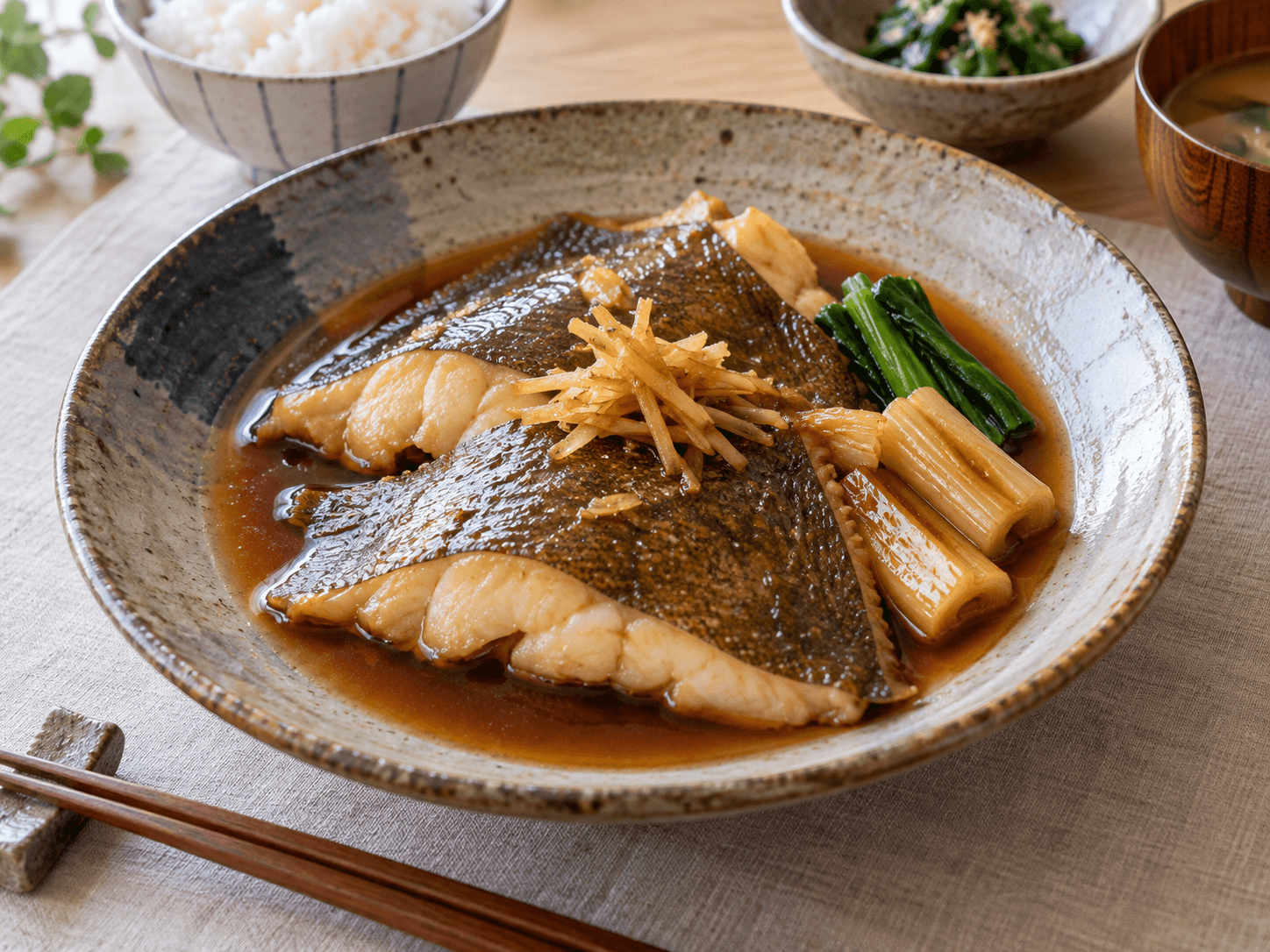 イシガレイの煮付け
