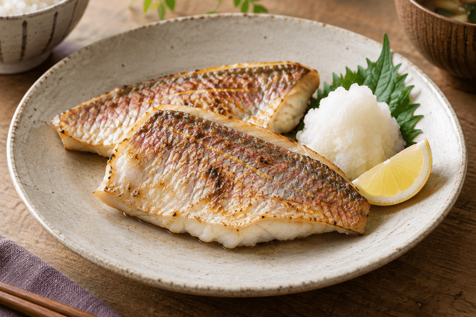 イトヨリダイの塩焼き