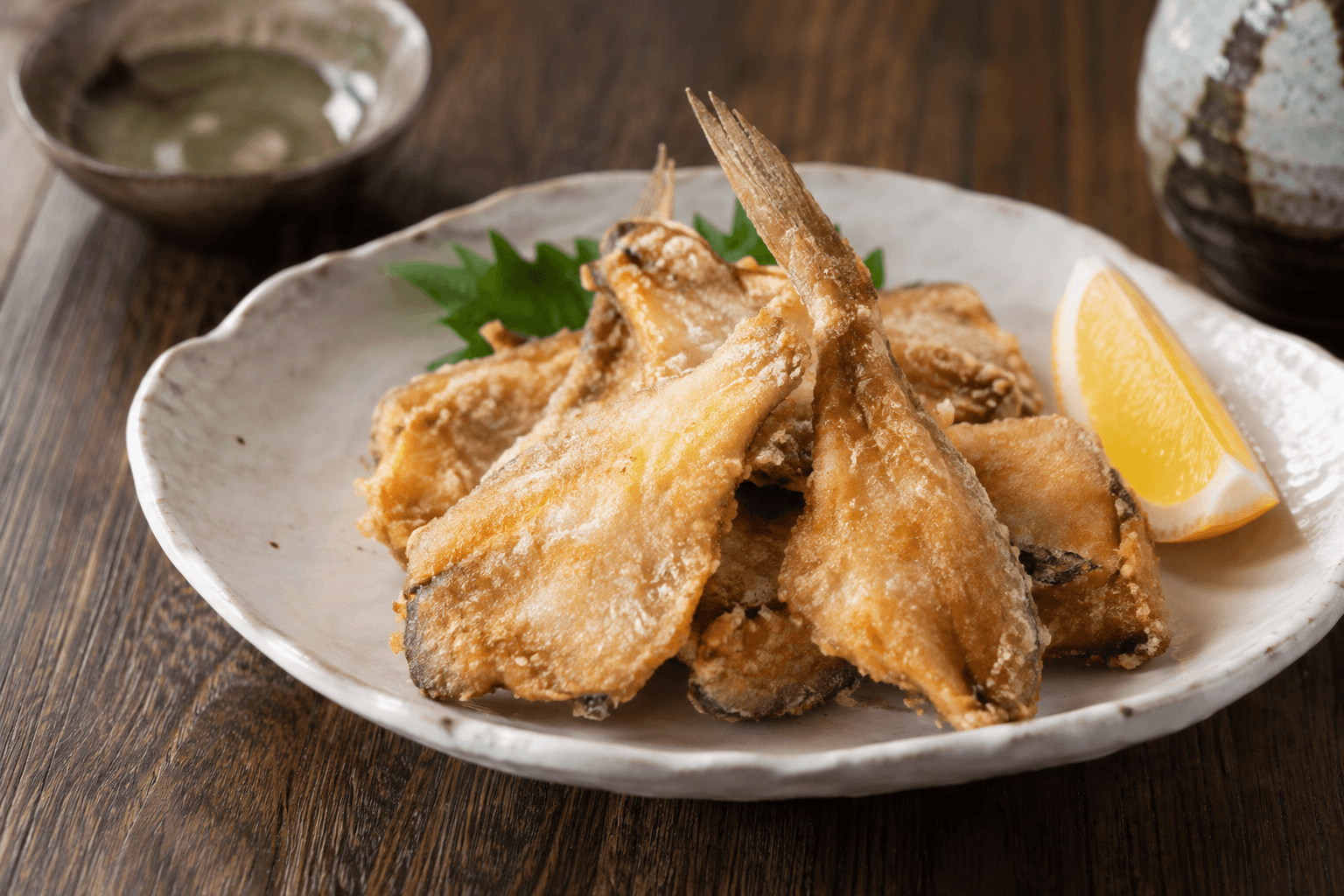 Thread-sail filefish: Karaage — crisp fried fish
