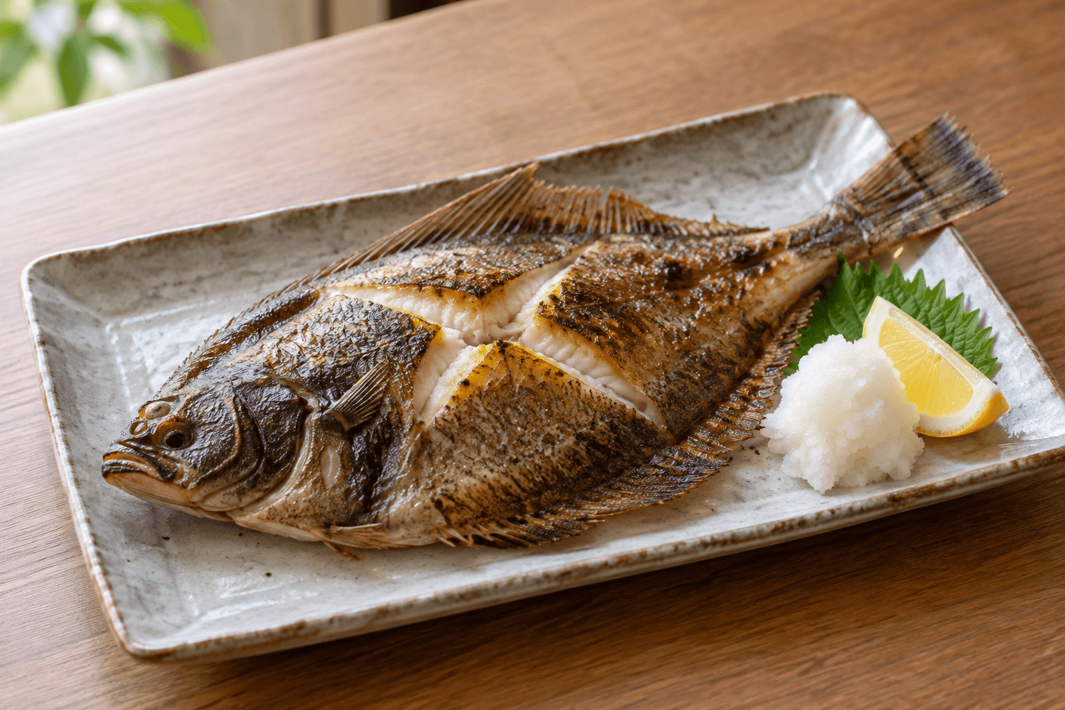 マコガレイの塩焼き