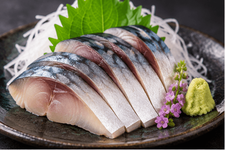 Chub mackerel: Shime-saba — cured mackerel