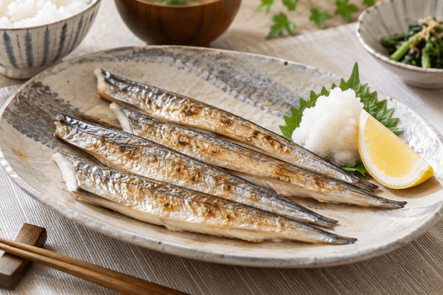 サヨリの塩焼き