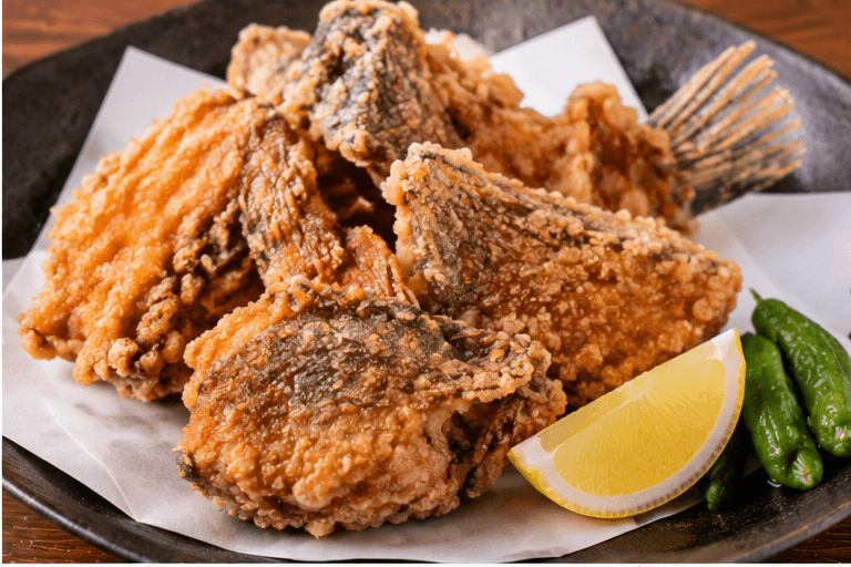 Marbled rockfish: Karaage — crisp fried fish