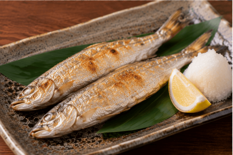 Japanese whiting: Shioyaki — salt-grilled