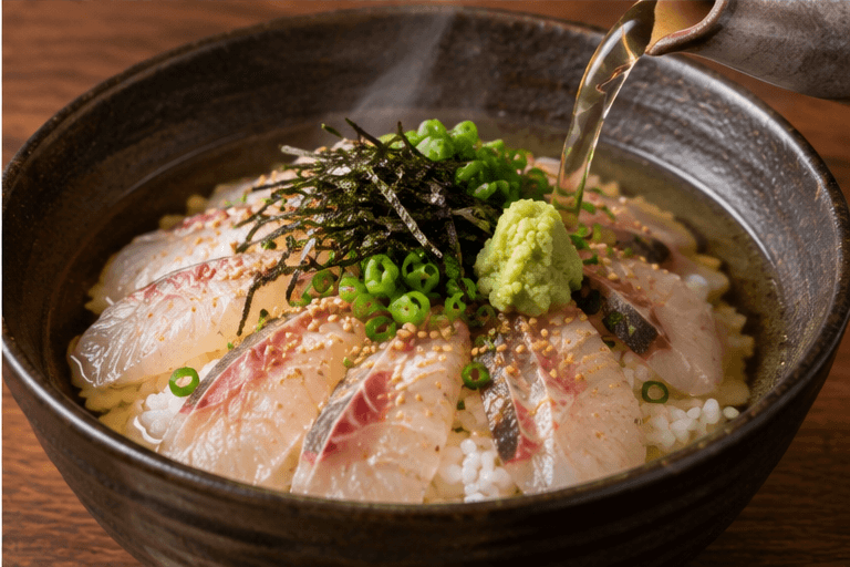 Red seabream: Tai chazuke — seabream over rice