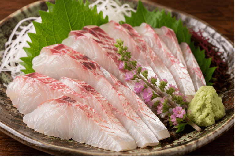 Red seabream: Sashimi / thin-sliced raw fish