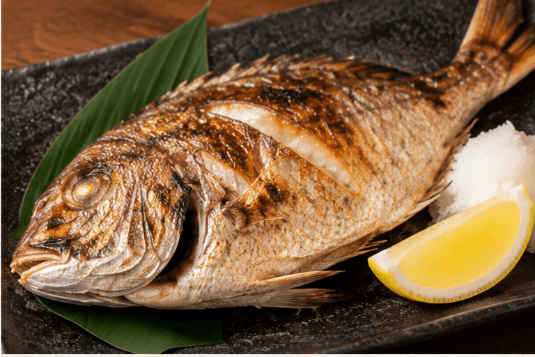 Red seabream: Shioyaki — salt-grilled